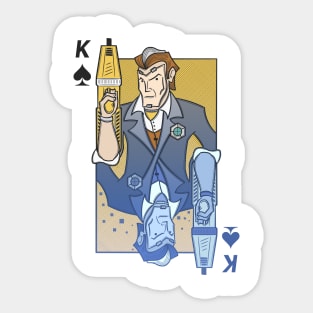 Handsome Jack as the King of Spades Sticker